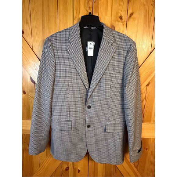 Express Other - Express Men's $298 Slim Houndstooth Flannel Suit Jacket size 40L nwt (6308)